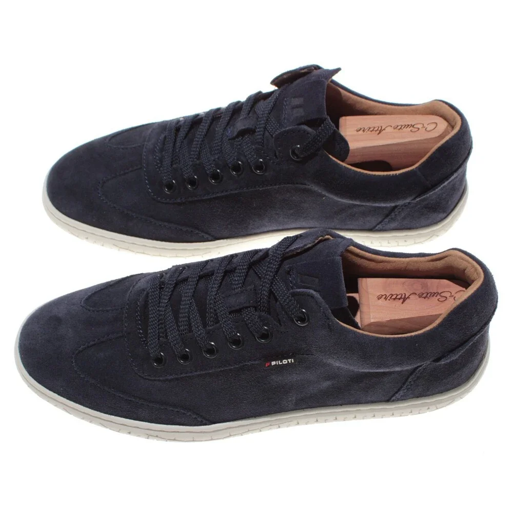 Piloti NWB Shift Lace Up Driving Sneakers Size 7 US in Midnight Blue Suede